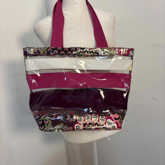 Vera Bradley Handbags - Vera Bradley Clear Striped Beach Tote Bag Shoulder Bag